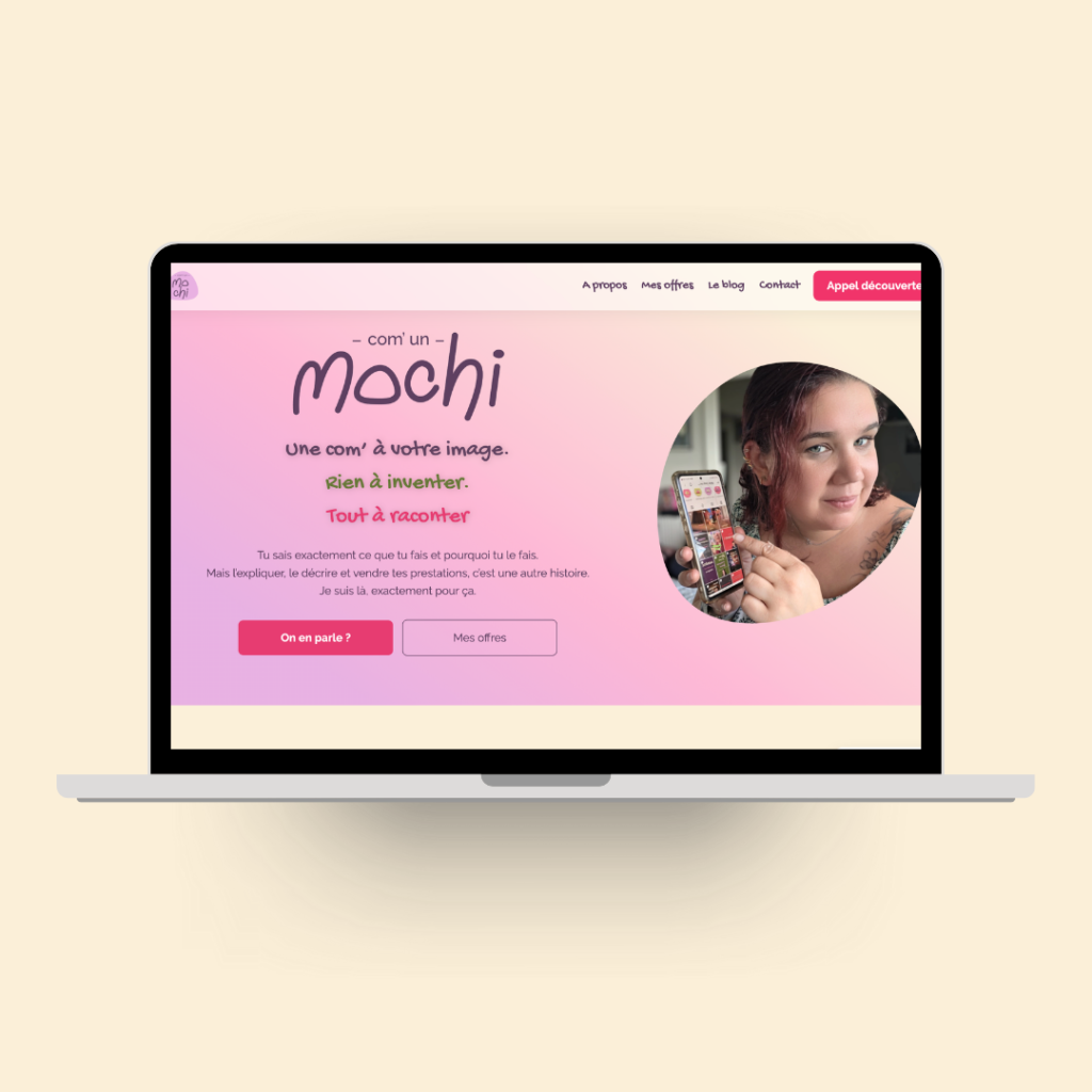 Com&rsquo; un mochi – site internet modifiable à Lorient